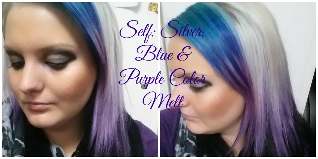 silver blue and purple color melt